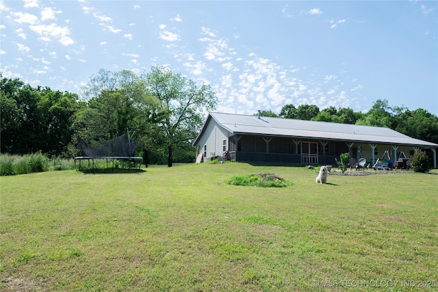 72413 S 4750th Rd, Westville, OK 74965 - view of grassy yard with a trampoline