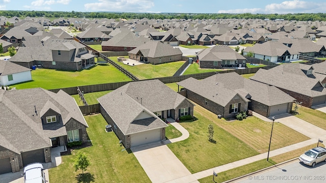 aerial view of residential area