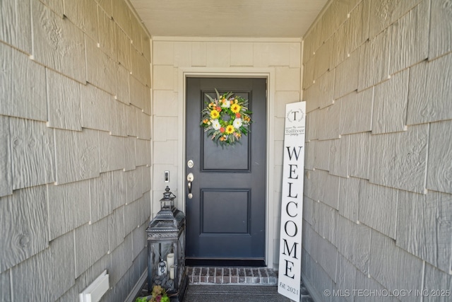 view of doorway to property