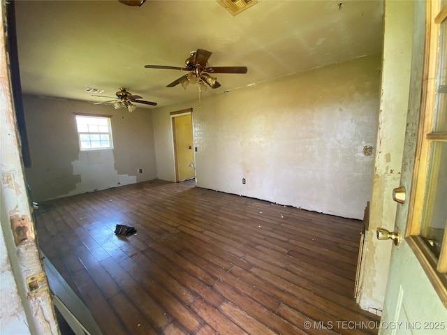 40821 N 3956th Dr, Skiatook, OK 74070 - empty room featuring hardwood / wood-style flooring and a ceiling fan