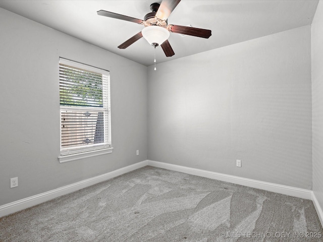 1912 Lester Ave, Bartlesville, OK 74006 - unfurnished room featuring carpet floors, ceiling fan, and baseboards