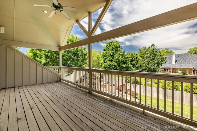 4501 E 108th Pl, Tulsa, OK 74137 - deck with ceiling fan
