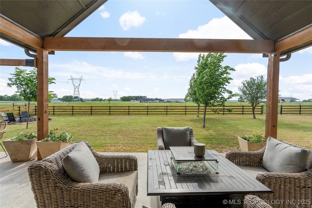 16990 S 33rd W Ave, Glenpool, OK 74033 - view of patio / terrace featuring a view of countryside