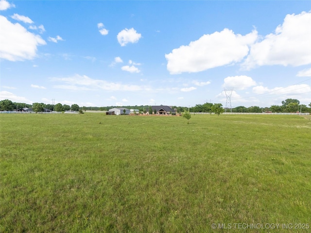 16990 S 33rd W Ave, Glenpool, OK 74033 - view of green lawn featuring a view of rural / pastoral area