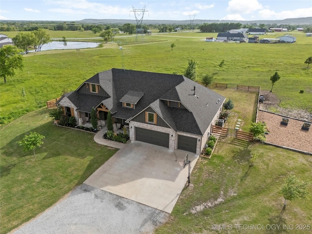 16990 S 33rd W Ave, Glenpool, OK 74033 - aerial view of property and surrounding area featuring a large body of water