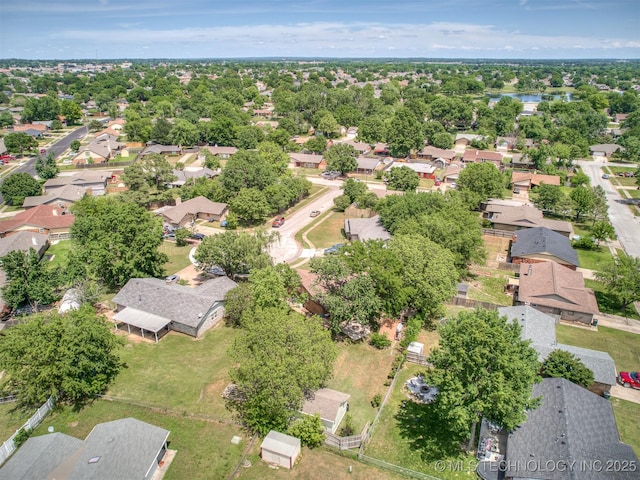 aerial view of residential area