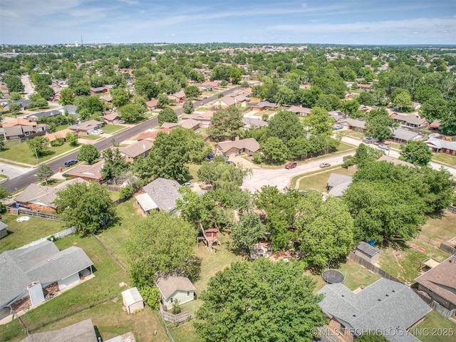 aerial view of residential area