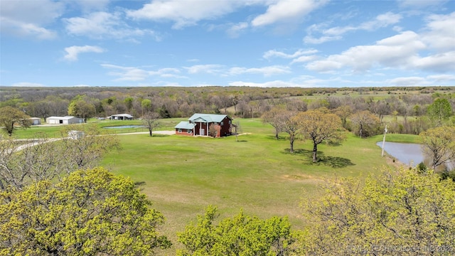 2750 Enterprise, Lone Grove, OK 73401 - overview of rural landscape featuring a heavily wooded area and a nearby body of water