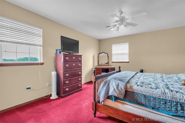 2750 Enterprise, Lone Grove, OK 73401 - carpeted bedroom with ceiling fan and baseboards
