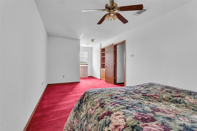 2750 Enterprise, Lone Grove, OK 73401 - carpeted bedroom featuring baseboards and ceiling fan
