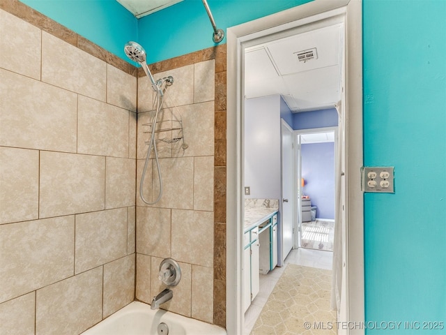 3931 S Oswego Ave, Tulsa, OK 74135 - full bathroom with shower / bathtub combination and tile patterned flooring