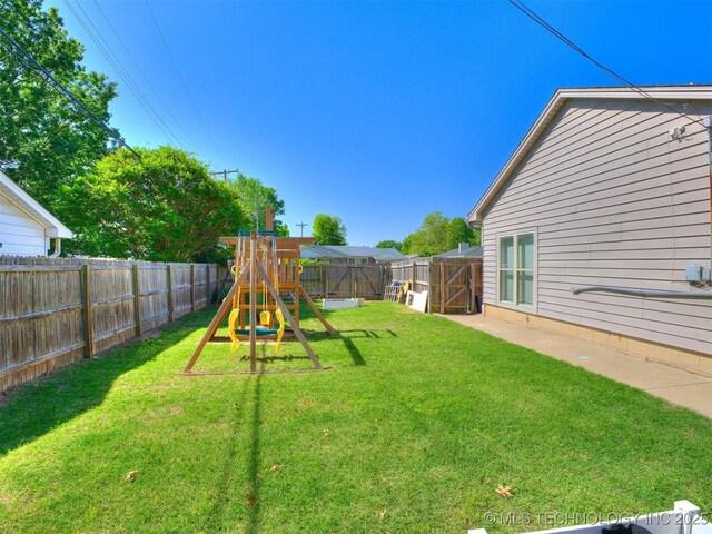 3931 S Oswego Ave, Tulsa, OK 74135 - view of yard featuring a playground