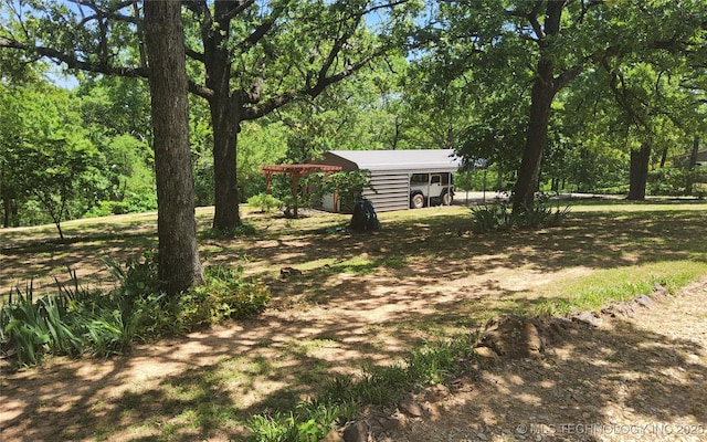 5328 Monroe Rd, Kingston, OK 73439 - view of yard featuring dirt driveway