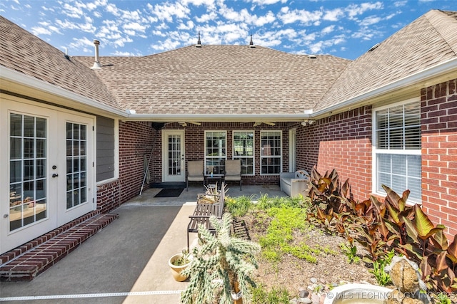 view of patio with french doors