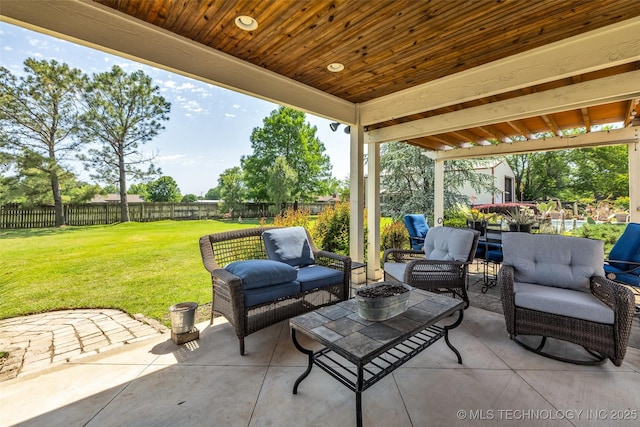 view of patio / terrace with outdoor lounge area