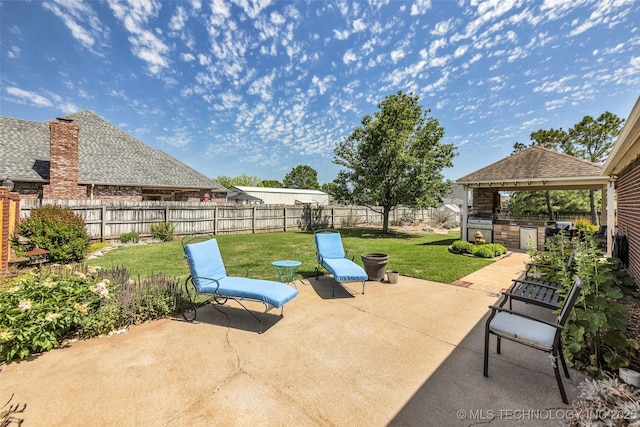 view of patio with a gazebo