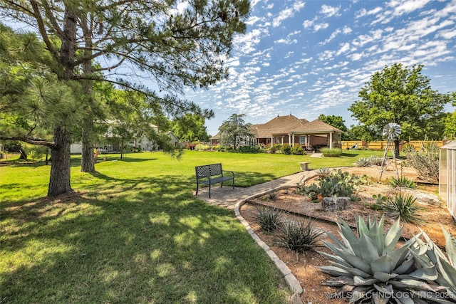 view of grassy yard