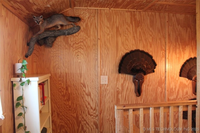 6363 S Brewer Rd, Kiowa, OK 74553 - detailed view of wood ceiling and wood walls