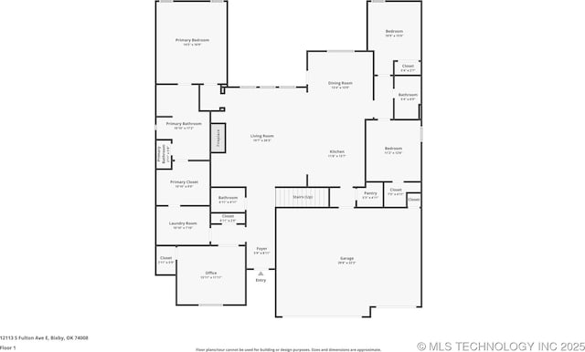 12113 S Fulton Ave E, Bixby, OK 74008 - home floor plan