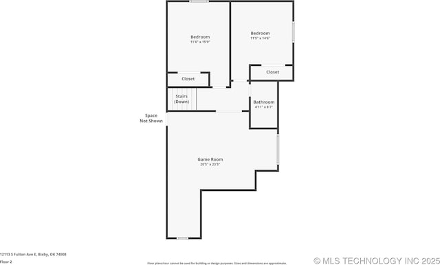 12113 S Fulton Ave E, Bixby, OK 74008 - floor plan / room layout