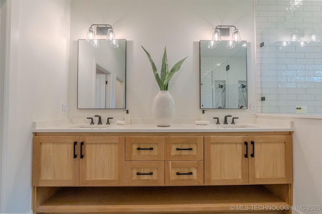 6407 N Blue Sage Dr, Owasso, OK 74055 - full bath with a stall shower and double vanity
