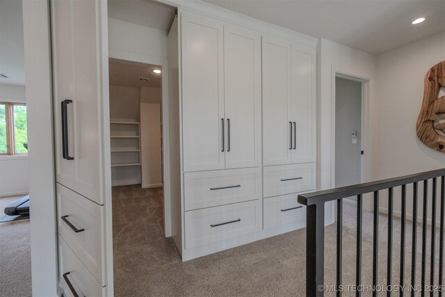 6407 N Blue Sage Dr, Owasso, OK 74055 - hall featuring carpet flooring and recessed lighting