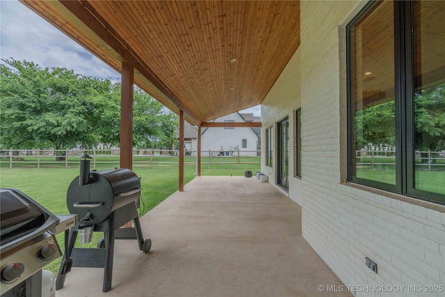6407 N Blue Sage Dr, Owasso, OK 74055 - view of patio featuring grilling area