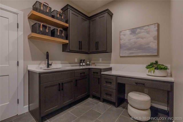6407 N Blue Sage Dr, Owasso, OK 74055 - bar area with a sink