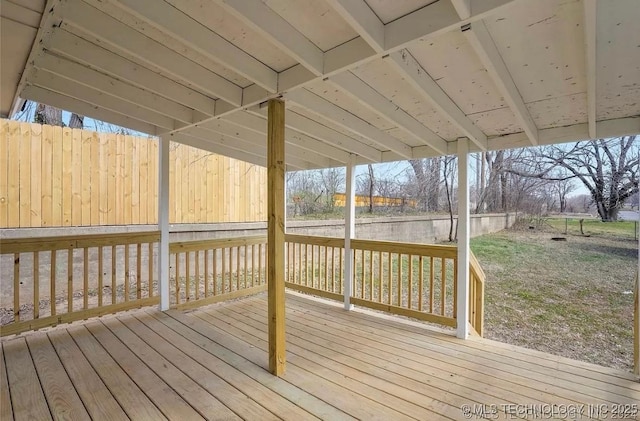 233 N 44th W Ave, Tulsa, OK 74127 - deck with fence