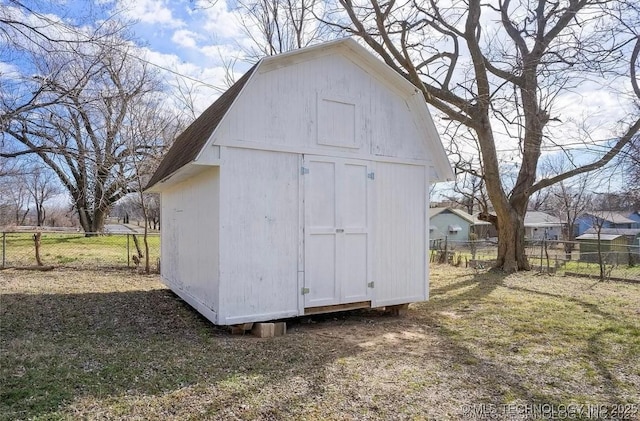 233 N 44th W Ave, Tulsa, OK 74127 - view of shed with a fenced backyard