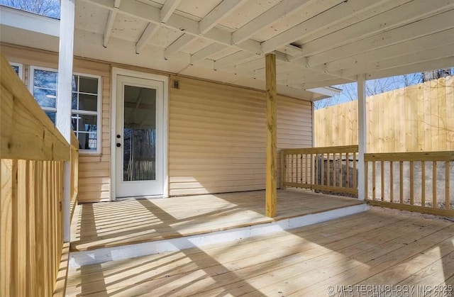 233 N 44th W Ave, Tulsa, OK 74127 - view of wooden terrace