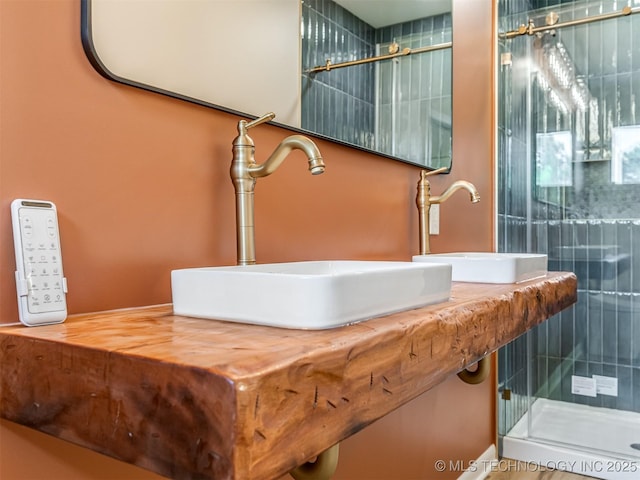 7446 E 20th St, Tulsa, OK 74112 - bathroom with a sink and a stall shower