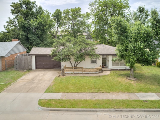 7446 E 20th St, Tulsa, OK 74112 - view of front of home featuring driveway, roof with shingles, a gate, and a garage