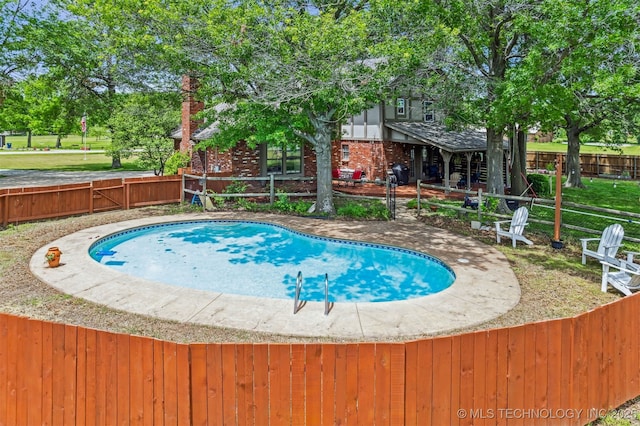 9599 E 155th Ave N, Owasso, OK 74055 - view of pool with a fenced backyard
