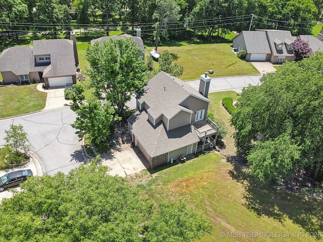 view from above of property