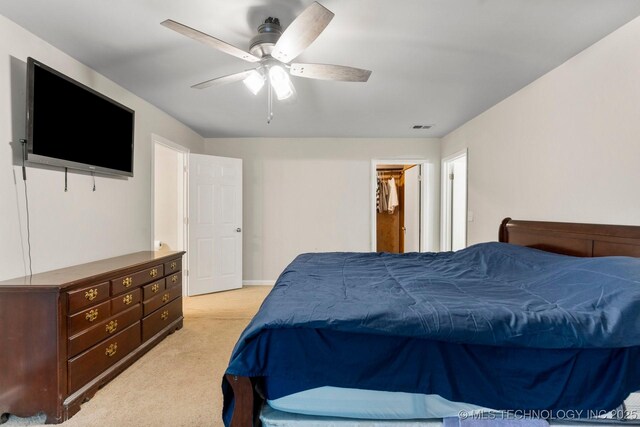 11815 S 86th E Ave, Bixby, OK 74008 - bedroom with light carpet and ceiling fan