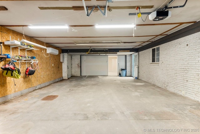 11815 S 86th E Ave, Bixby, OK 74008 - garage featuring a garage door opener and a wall unit AC