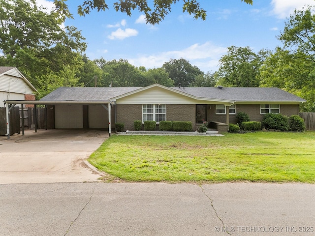 11815 S 86th E Ave, Bixby, OK 74008 - ranch-style house featuring a garage, driveway, a carport, and brick siding
