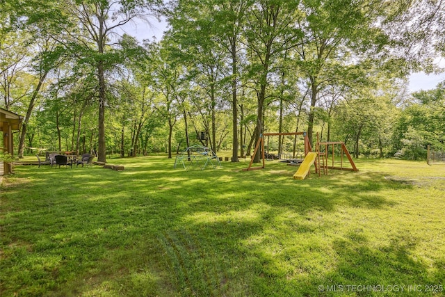 21304 S 4200th Rd, Claremore, OK 74019 - view of grassy yard featuring a playground