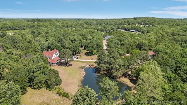 5094 N 209th W Ave, Sand Springs, OK 74063 - bird's eye view of a heavily wooded area and a large body of water