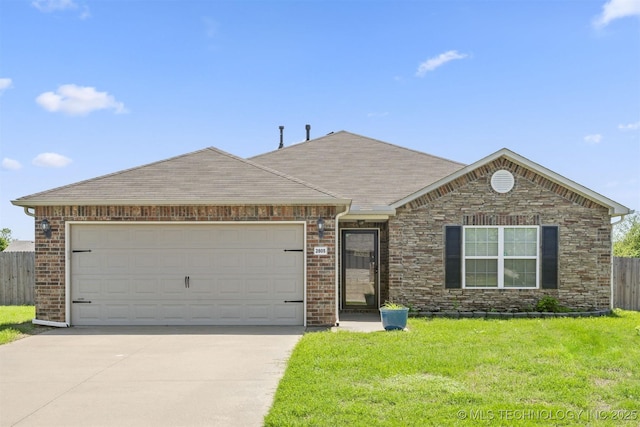 2805 W Fredericksburg St, Broken Arrow, OK 74011 - single story home featuring driveway, a garage, and a shingled roof