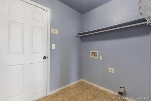 2805 W Fredericksburg St, Broken Arrow, OK 74011 - washroom with washer hookup, light tile patterned flooring, and baseboards