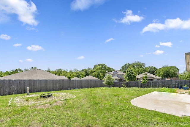 2805 W Fredericksburg St, Broken Arrow, OK 74011 - view of yard featuring a patio and a fire pit