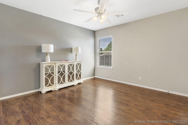 2805 W Fredericksburg St, Broken Arrow, OK 74011 - unfurnished room featuring ceiling fan and wood finished floors