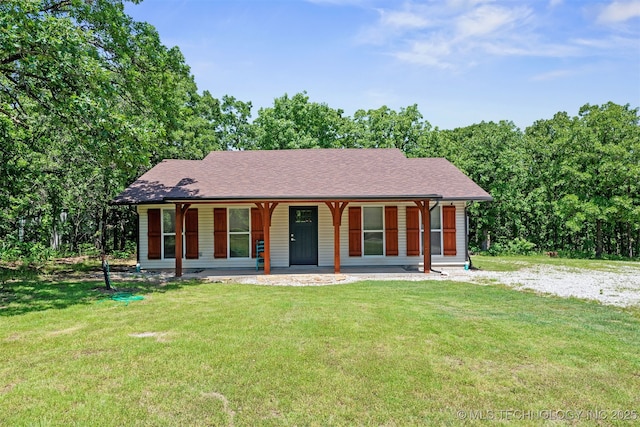 6345 W 53rd St, Tulsa, OK 74126 - single story home featuring covered porch and a front lawn