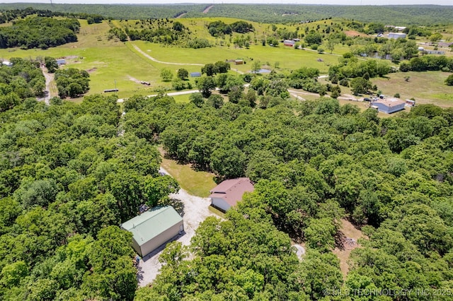 6345 W 53rd St, Tulsa, OK 74126 - overview of rural landscape featuring a heavily wooded area