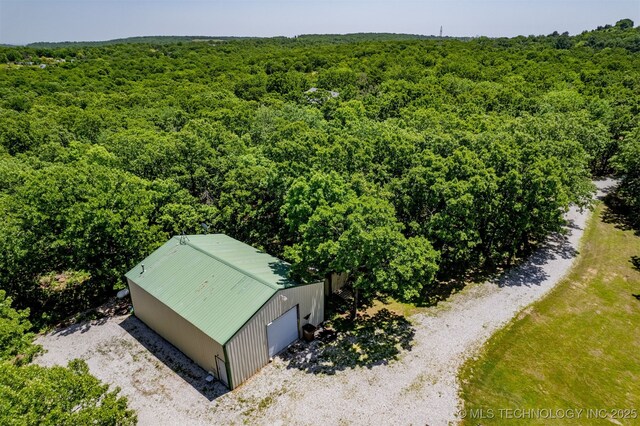 6345 W 53rd St, Tulsa, OK 74126 - aerial view of a heavily wooded area