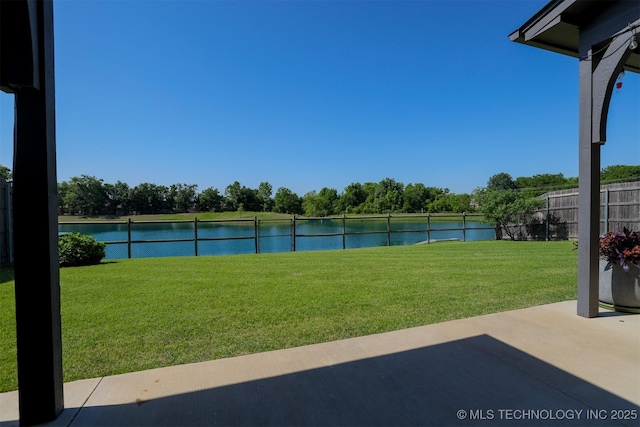 16958 E 45th St, Tulsa, OK 74134 - fenced backyard with a water view and a patio