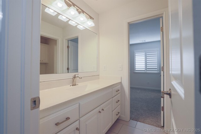 16958 E 45th St, Tulsa, OK 74134 - bathroom featuring vanity and tile patterned floors
