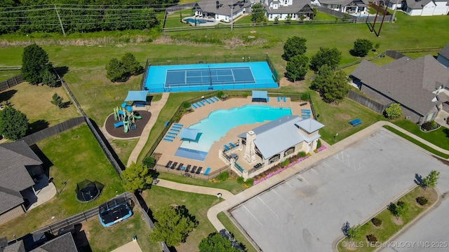 16958 E 45th St, Tulsa, OK 74134 - aerial view of a pool